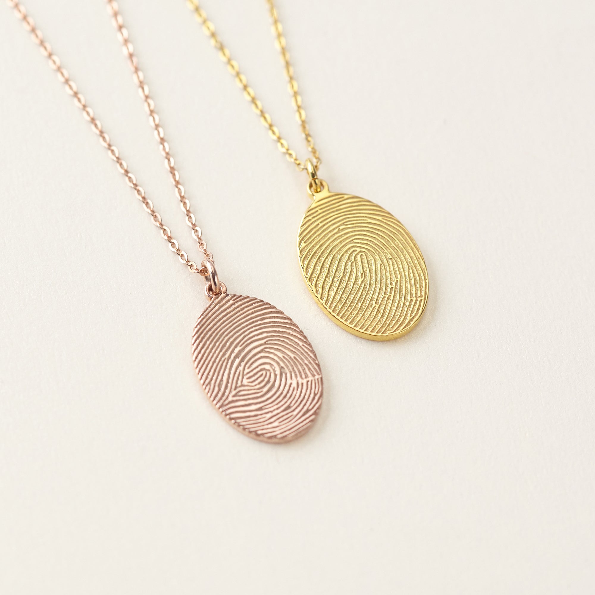 Actual Fingerprint Necklace Memorial Thumbprint Jewelry - Horizon Bliss