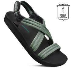 Aerothotic Hadal Women's Velcro Ankle Strap Slip on Sandals - Horizon Bliss