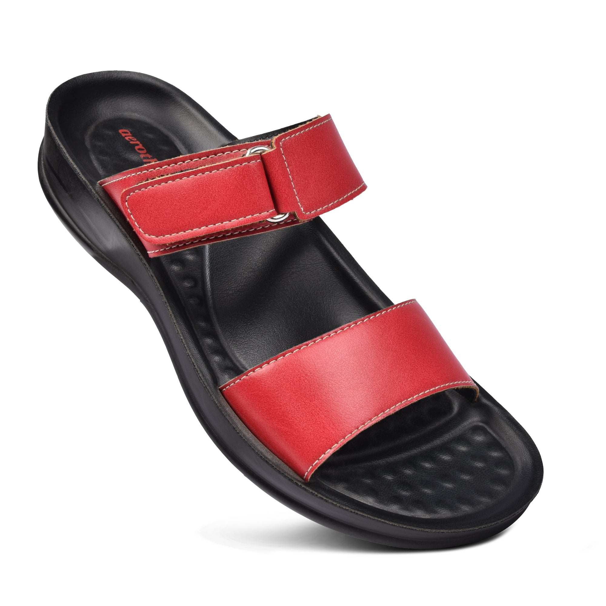 Aerothotic Rustic Women's Velcro Strap Slide Sandals - Horizon Bliss