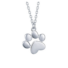 Silver & Gold Color Cute Anima Paw Necklace