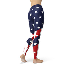 Womens American Flag Leggings - Horizon Bliss