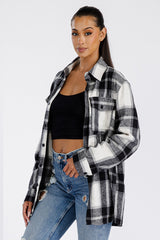 Boyfriend Oversized Soft Flannel Shacket - Horizon Bliss