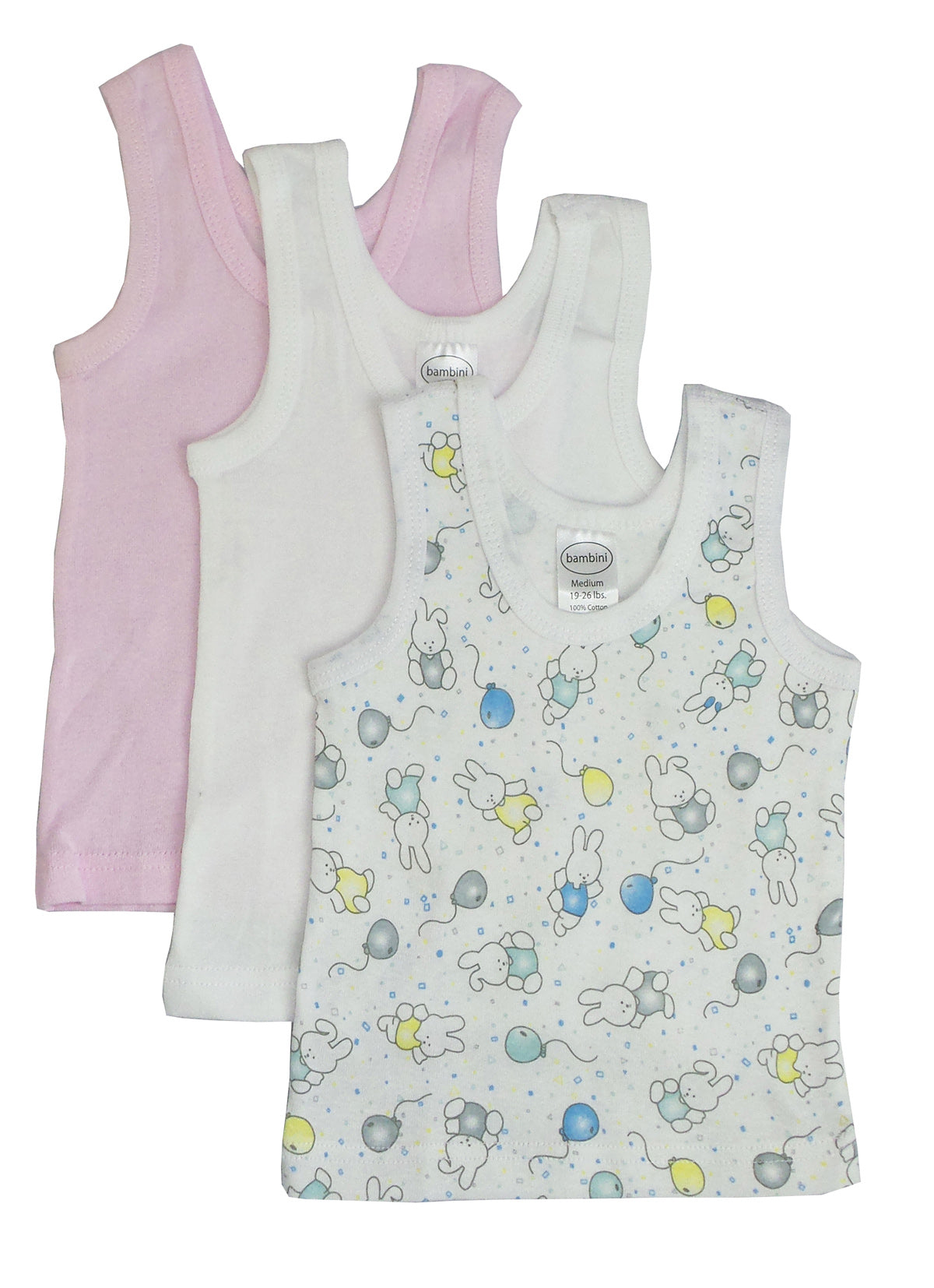 Bambini Girls Printed Tank Top Variety 3 Pack - Horizon Bliss