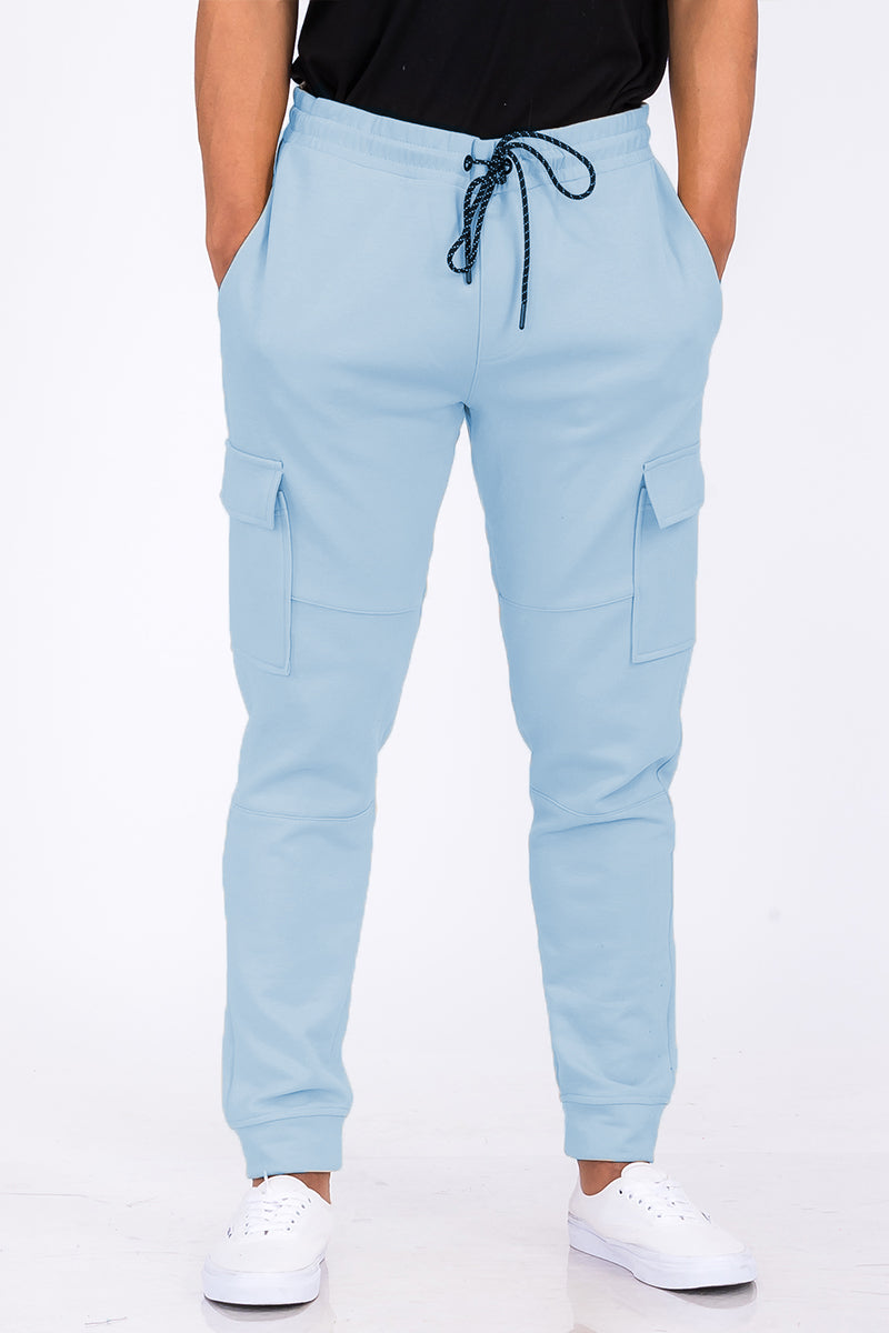 Cotton Blend Cargo Joggers - Horizon Bliss