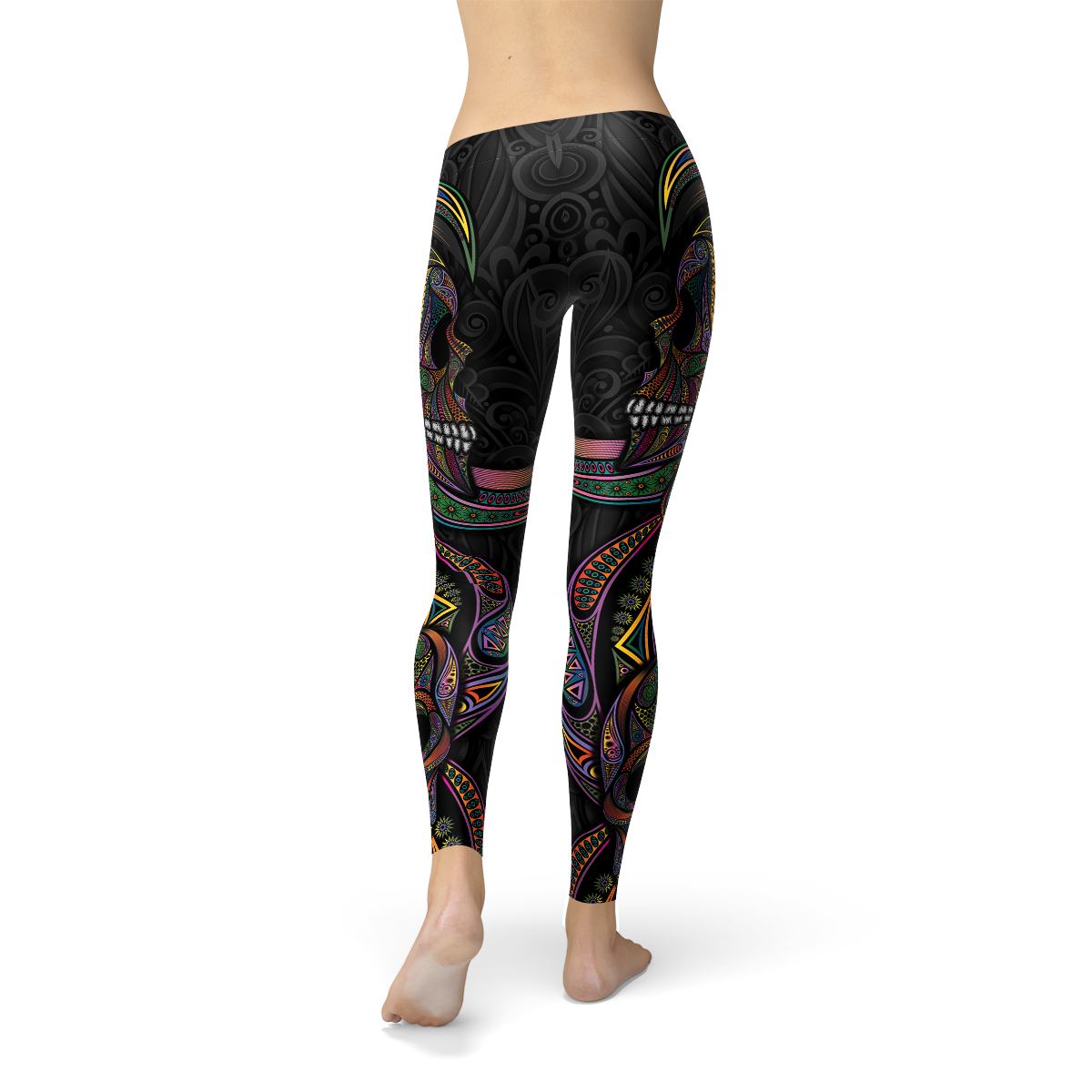 Womens Sugar Skull Leggings - Horizon Bliss