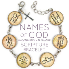 Names of GOD Scripture Bracelets - Yahweh YHWH - Stainless Steel - Horizon Bliss