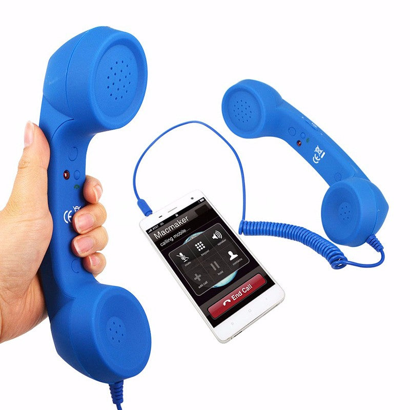 Pop Phone Handset 3.5mm Mic Retro Telephone Mobile Phone Handset