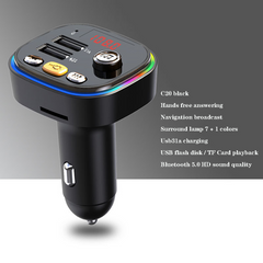 Handsfree Bluetooth MP3 Player Dual USB Fast Car Charger - Horizon Bliss