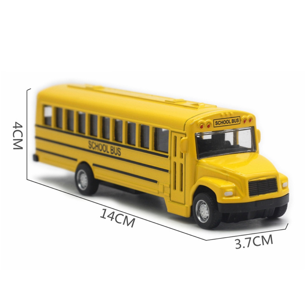 Alloy Inertial School Bus Model Car Model For Gifts Kids Boy Toys - Horizon Bliss