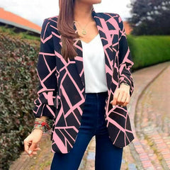 Long Sleeve Women Suit Jacket Turn-down Collar Blazer Coat - Horizon Bliss