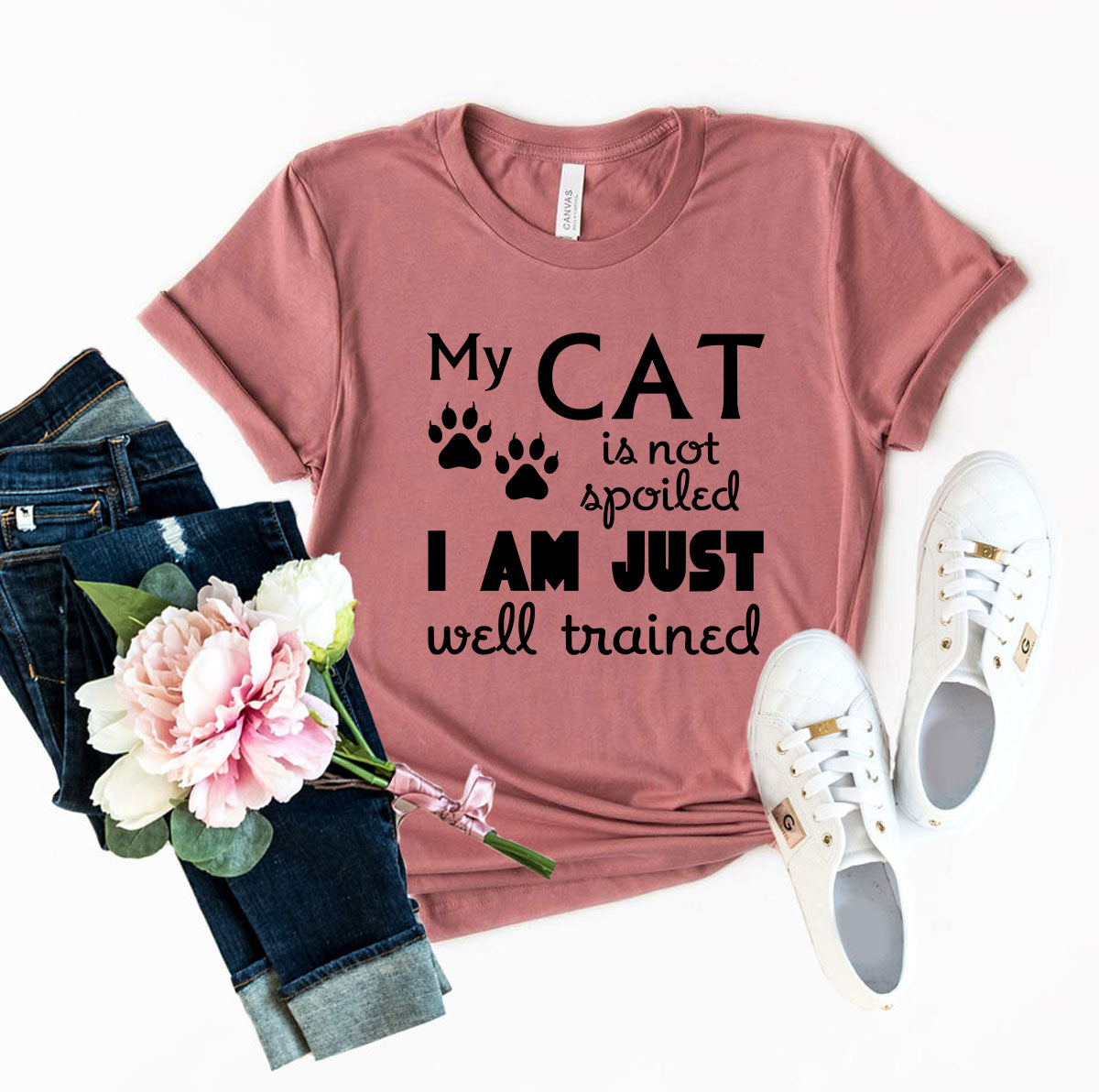 DT0175 My Cat Is Not Spoiled Shirt - Horizon Bliss