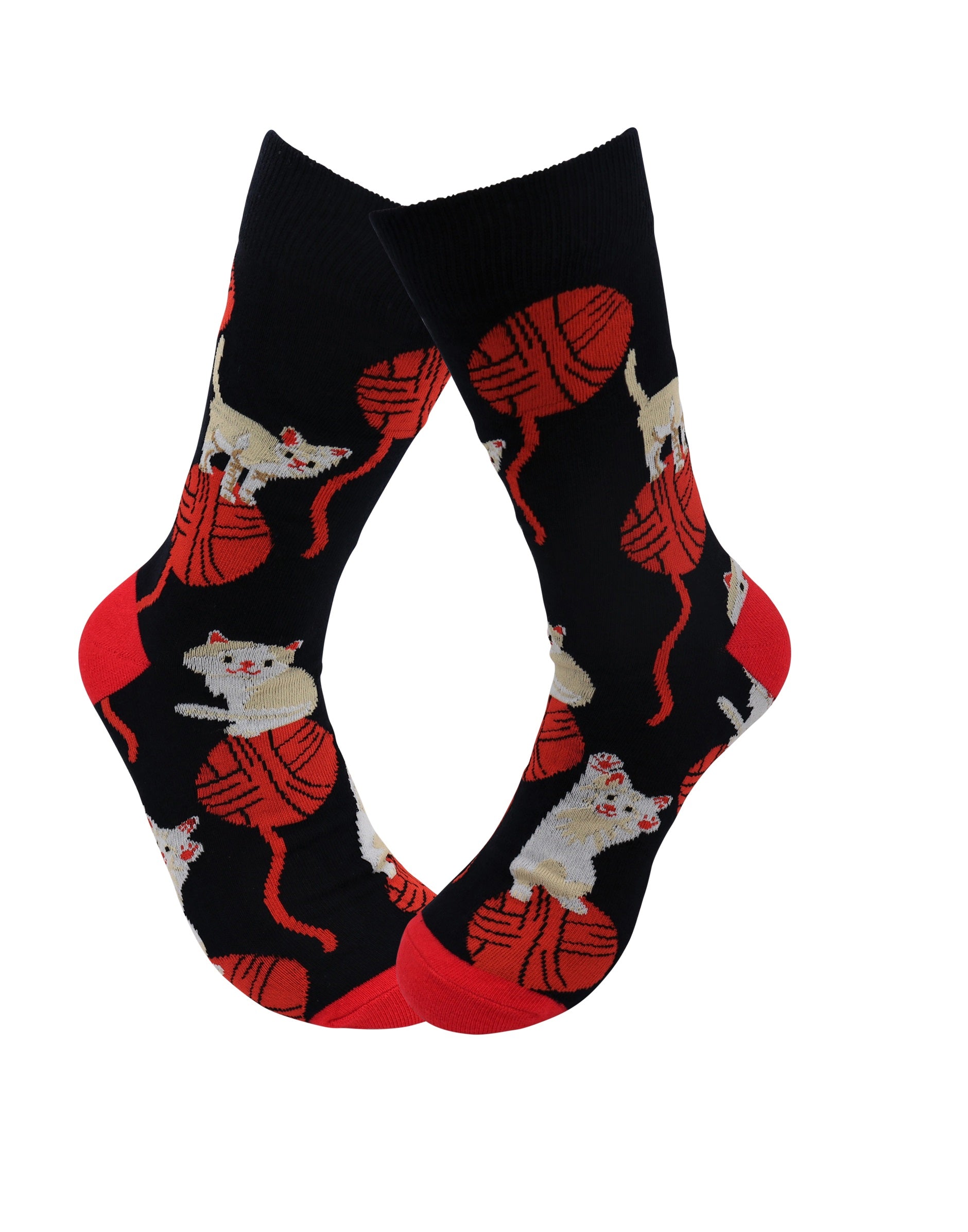 Sick Socks – Playful Cat – Animal Pets Casual Dress Socks - Horizon Bliss