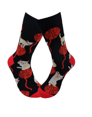 Sick Socks – Playful Cat – Animal Pets Casual Dress Socks - Horizon Bliss