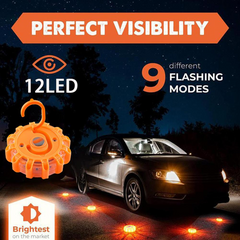 LED Roadside Safety Beacon Disc Car Flashing Warning Flare Lights - Horizon Bliss