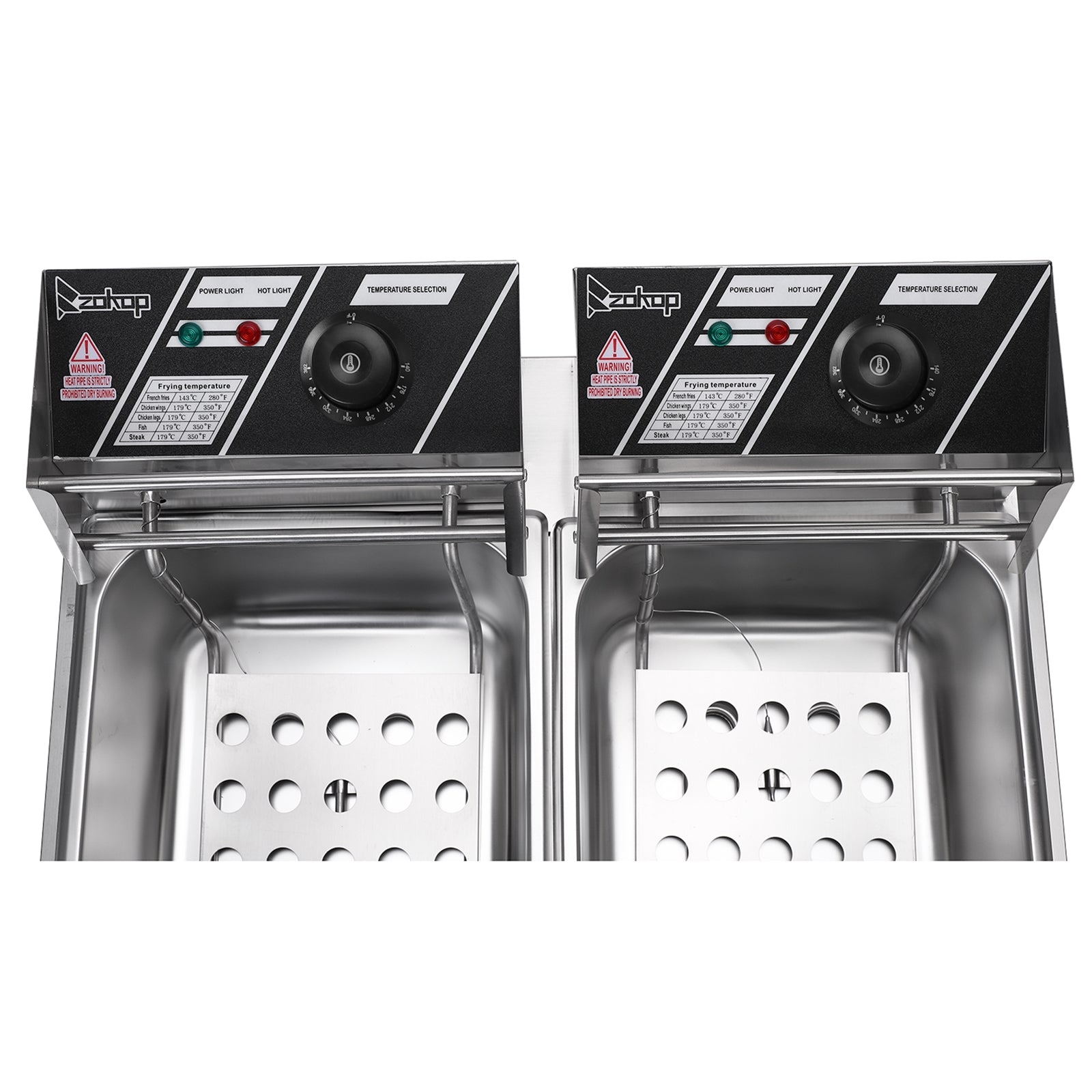 110V 12L Stainless Steel Double Cylinder Electric Fryer - Horizon Bliss