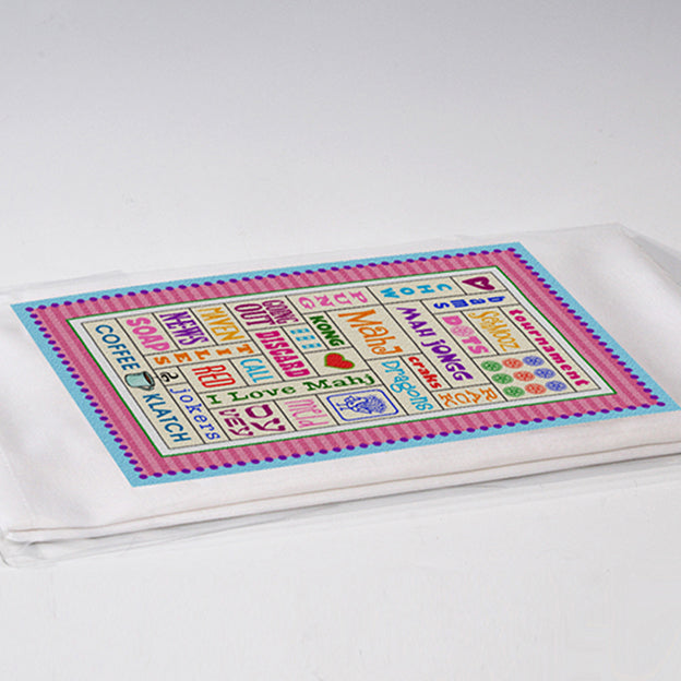 Whimsical Mah Jongg Tea Towel