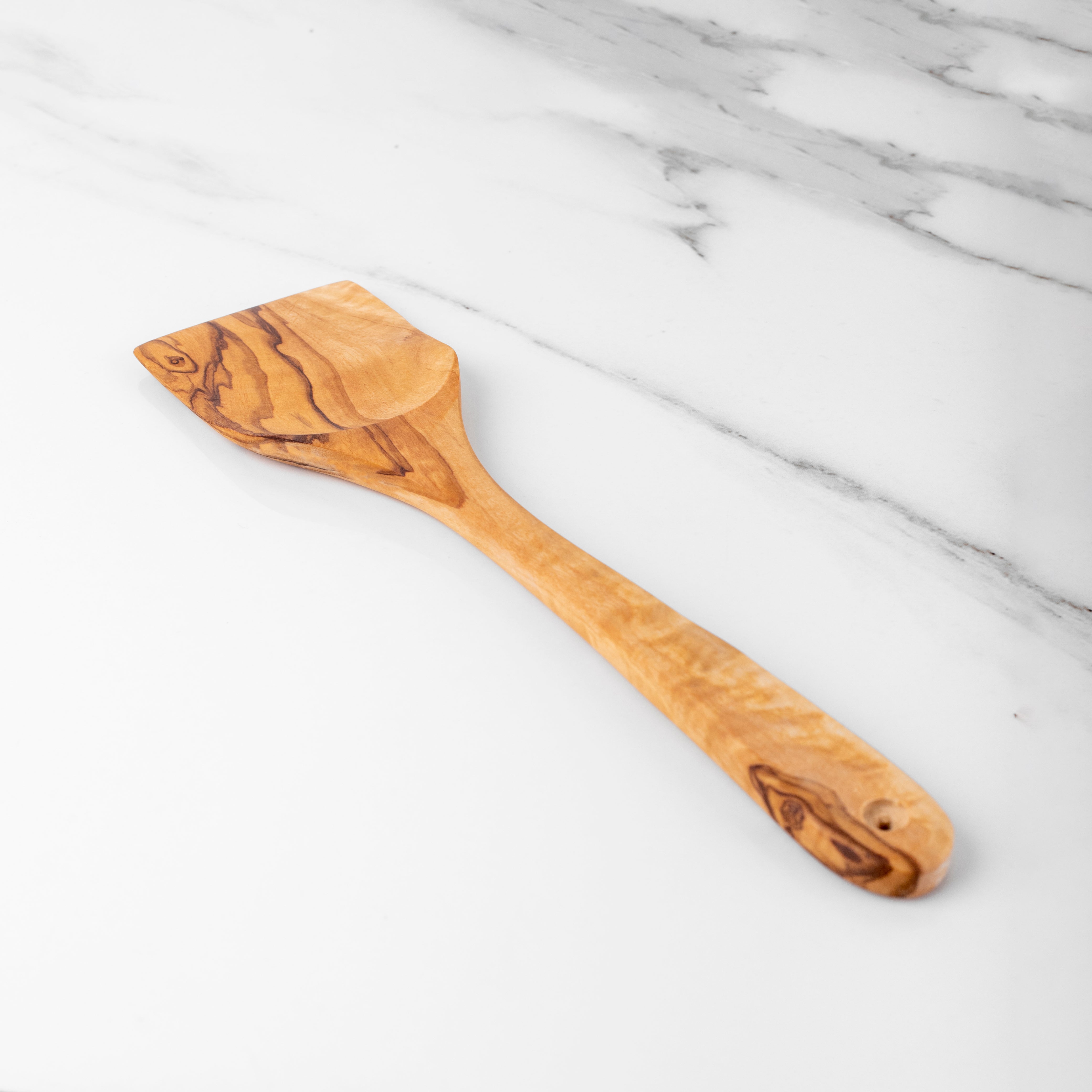 30cm (11.8") Olive Wood Spatula, Rectangular - Handmade