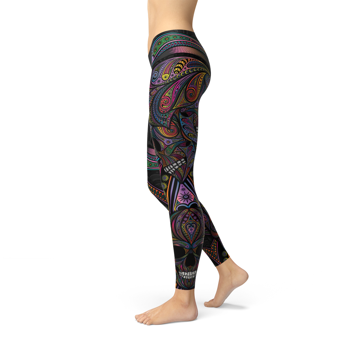 Womens Sugar Skull Leggings - Horizon Bliss