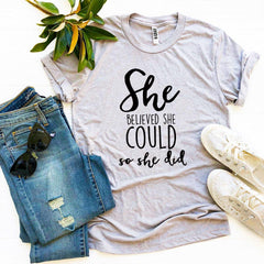 She Believed She Could So She Did T-shirt - Horizon Bliss