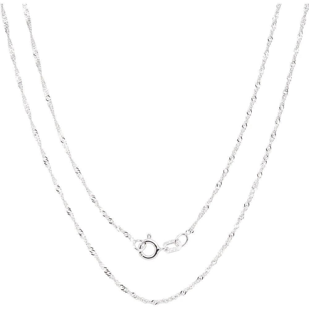 925 Sterling Silver Singapore Chain Necklace - Horizon Bliss