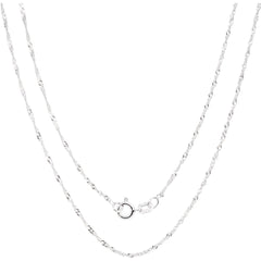 925 Sterling Silver Singapore Chain Necklace - Horizon Bliss