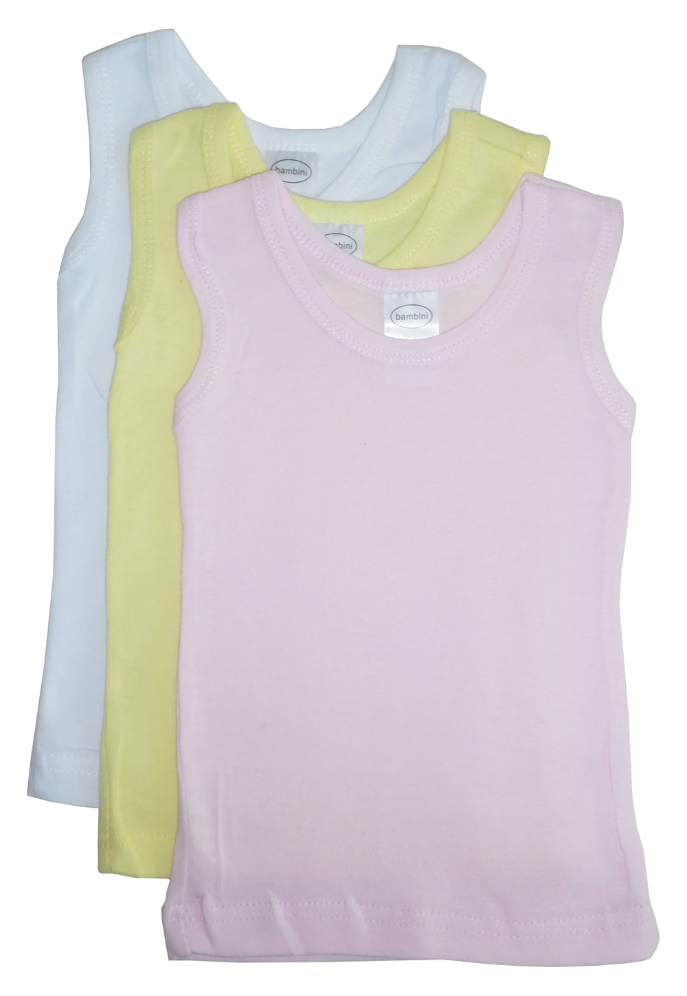 Bambini Girls Pastel Tank Top 3 Pack - Horizon Bliss