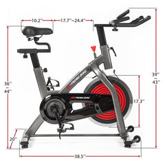 Indoor Cycling Bike 4-Way Adjustable Handlebar & Seat LCD Monitor - Horizon Bliss