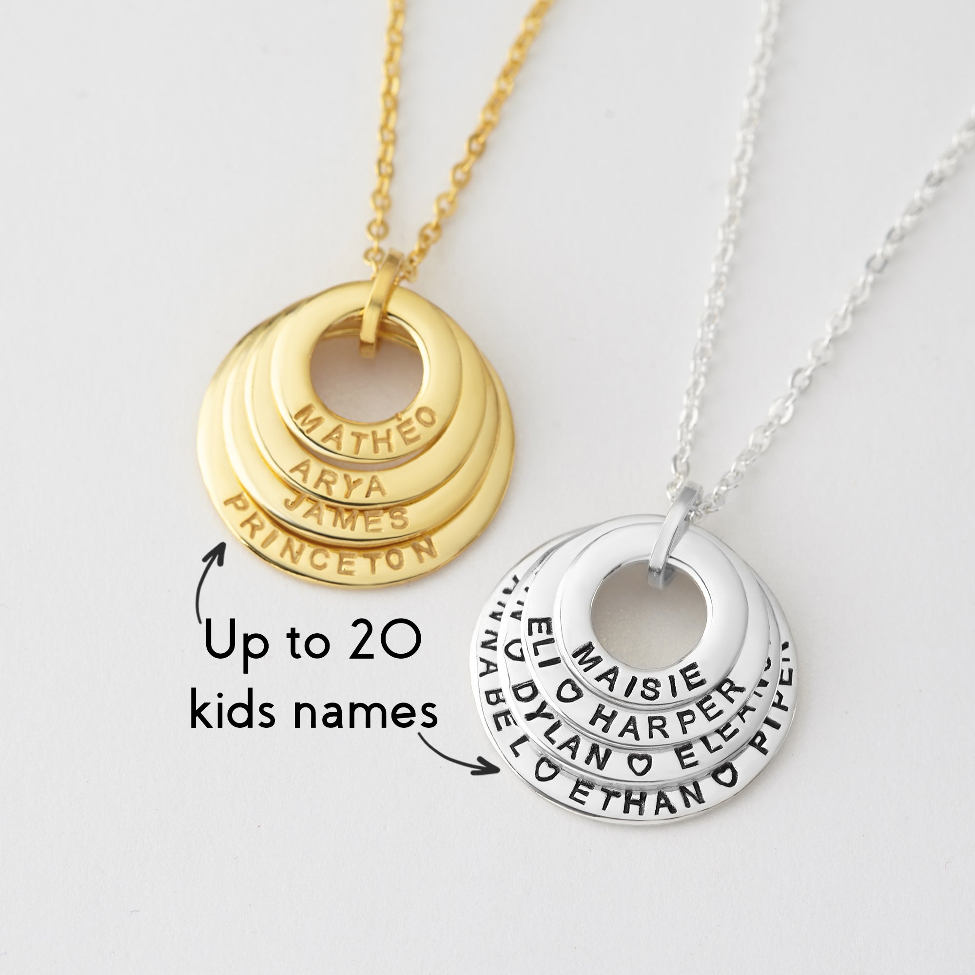 Grandchildren Necklace, Grandma Jewelry, Grandma Necklace With Names - Horizon Bliss