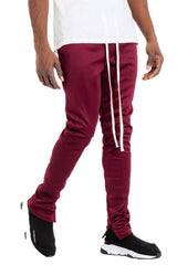 SIMPLE TRACK PANTS- BURGUNDY - Horizon Bliss