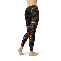 Womens Sugar Skull Leggings - Horizon Bliss