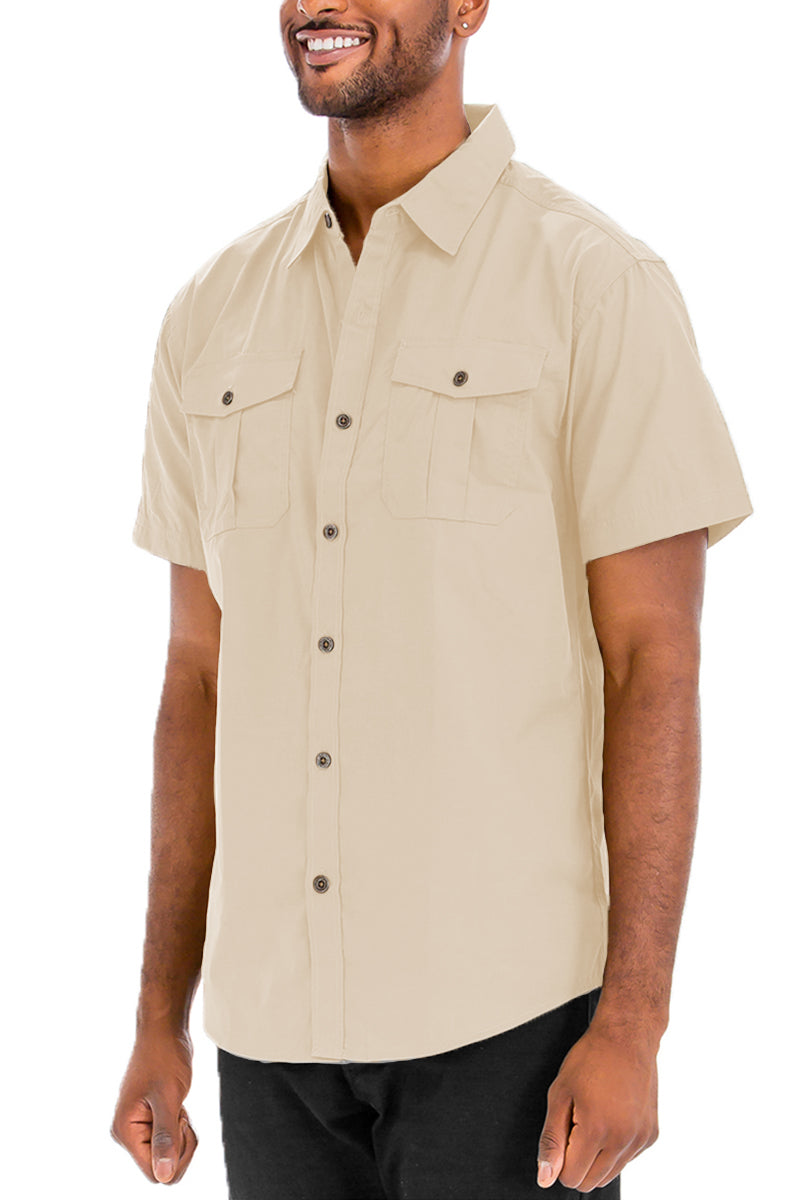 TWO POCKET BUTTON DOWN SHIRT - Horizon Bliss