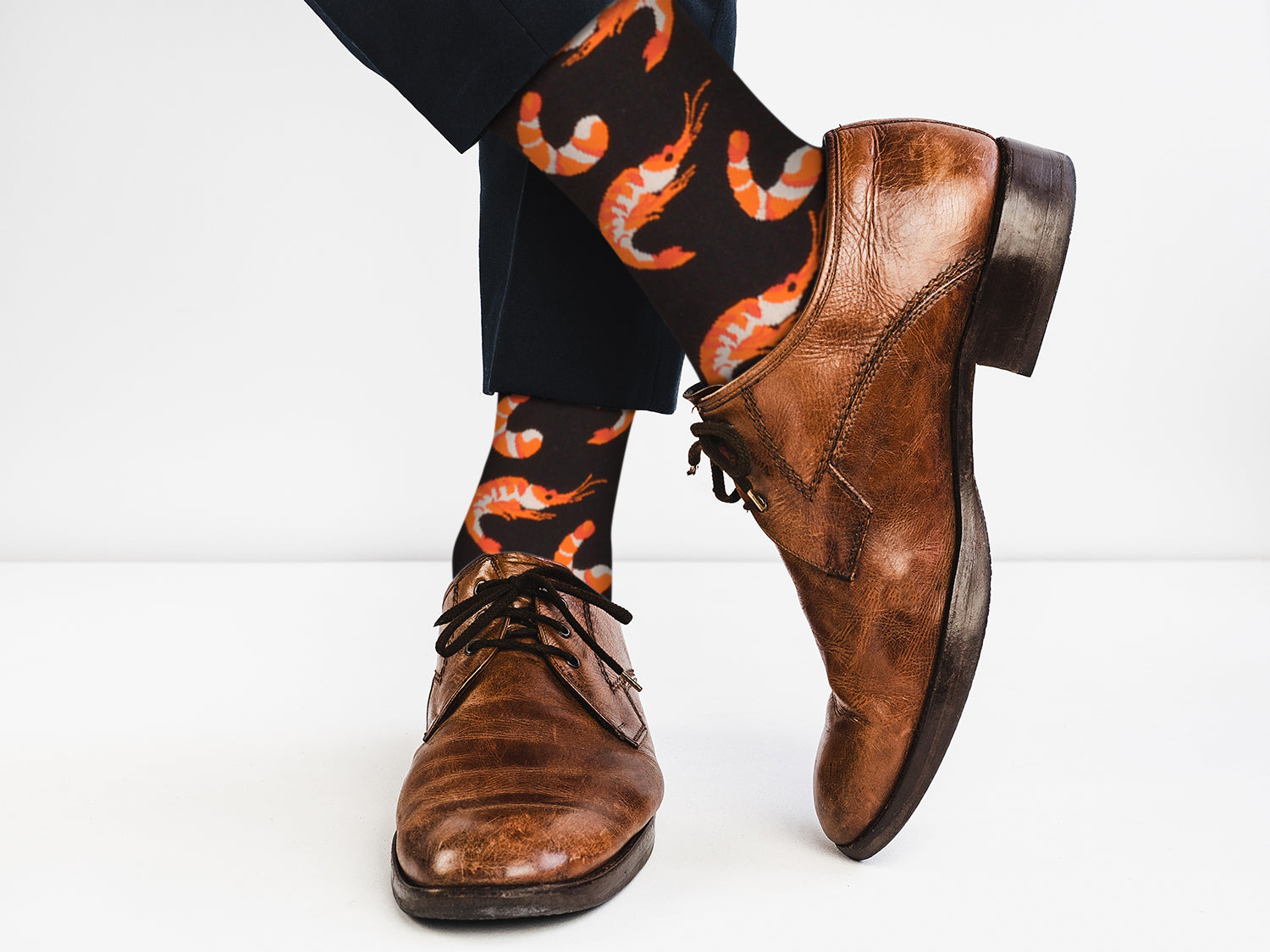 Sick Socks – Shrimp – Food Industry Casual Dress Socks - Horizon Bliss