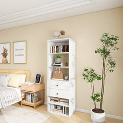 A3 Modular Closet Organizer Open Wardrobe White