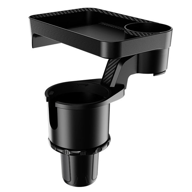 Multifunctional Car Cup Holder with Attachable Tray 360° Swivel - Horizon Bliss