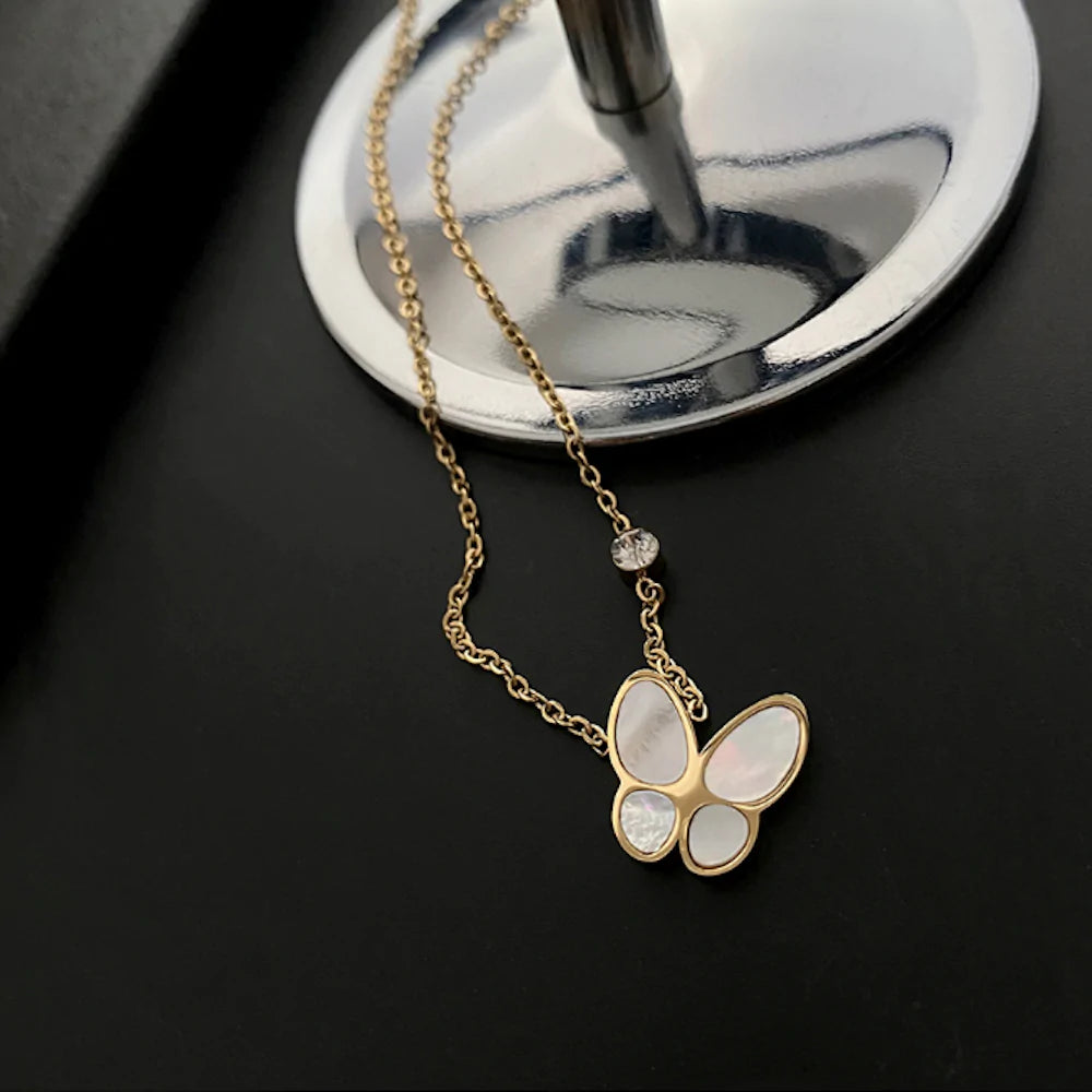 Womens Necklace With Butterfly Pedant - Horizon Bliss