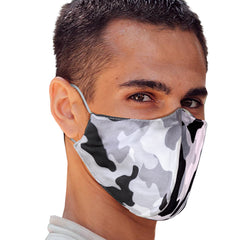 Grey Camo Face Mask