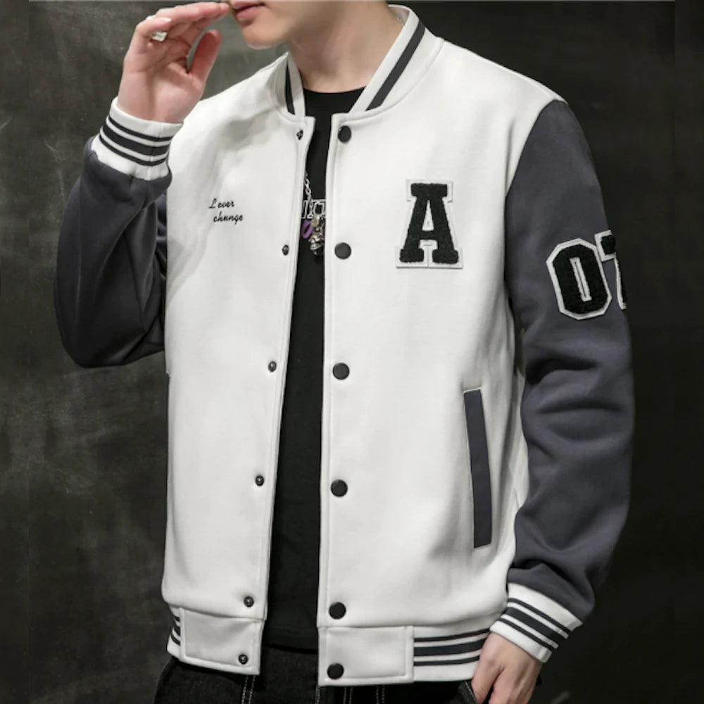 Mens College Baseball Jacket - Horizon Bliss