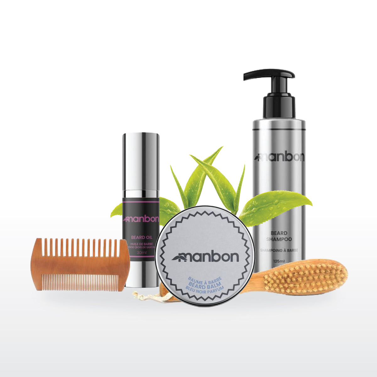 Manbon Natural and Luxurious Beard Growth & Grooming Kit