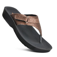 AEROTHOTIC - GLYNIS COMFORTABLE CASUAL THONG WOMEN’S WALKING SANDALS - Horizon Bliss