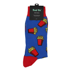 Sick Socks – French Fries – Favorite Foods Casual Dress Socks - Horizon Bliss