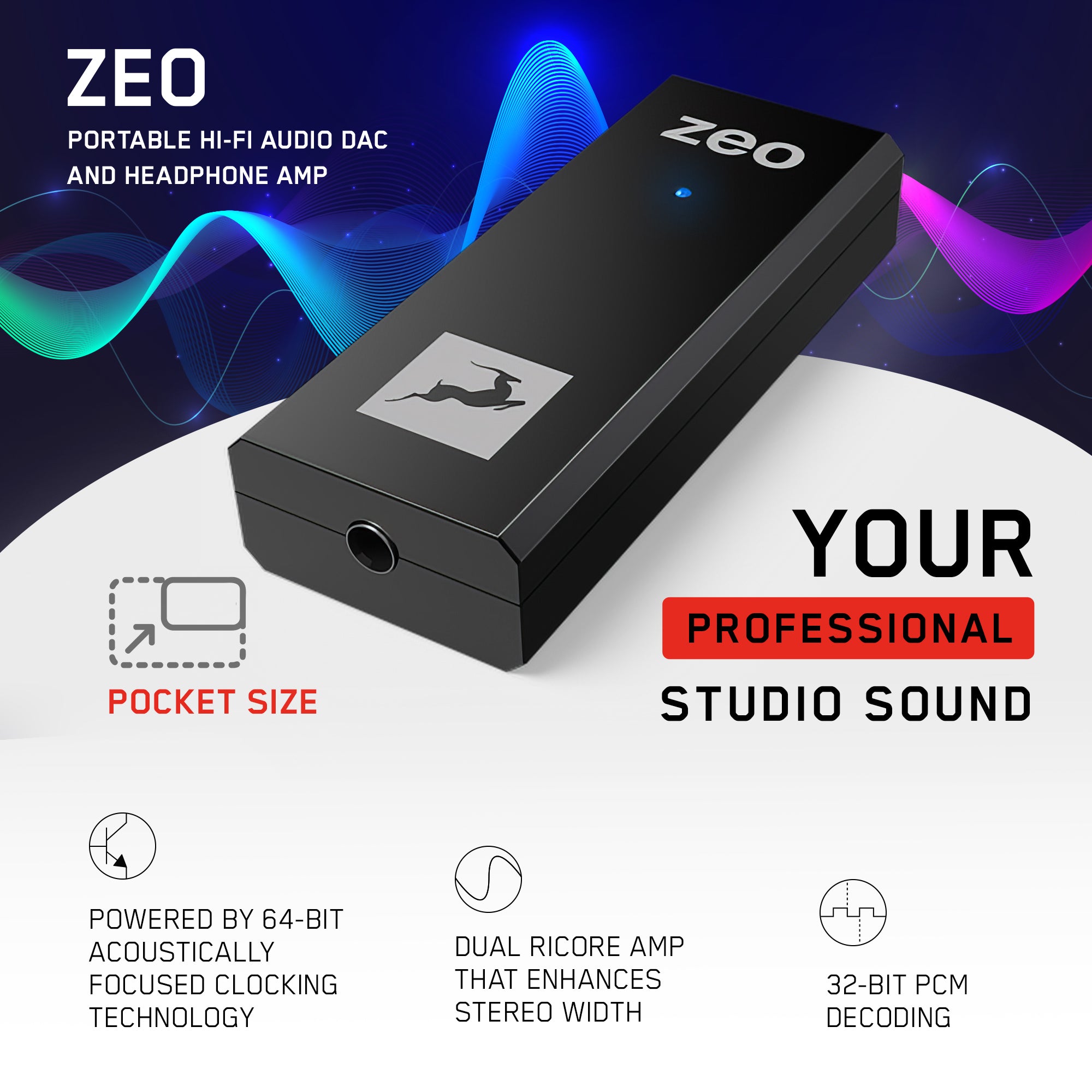 Antelope Audio - ZEO | Portable Hi-Fi Audio DAC and Headphone Amp - Horizon Bliss