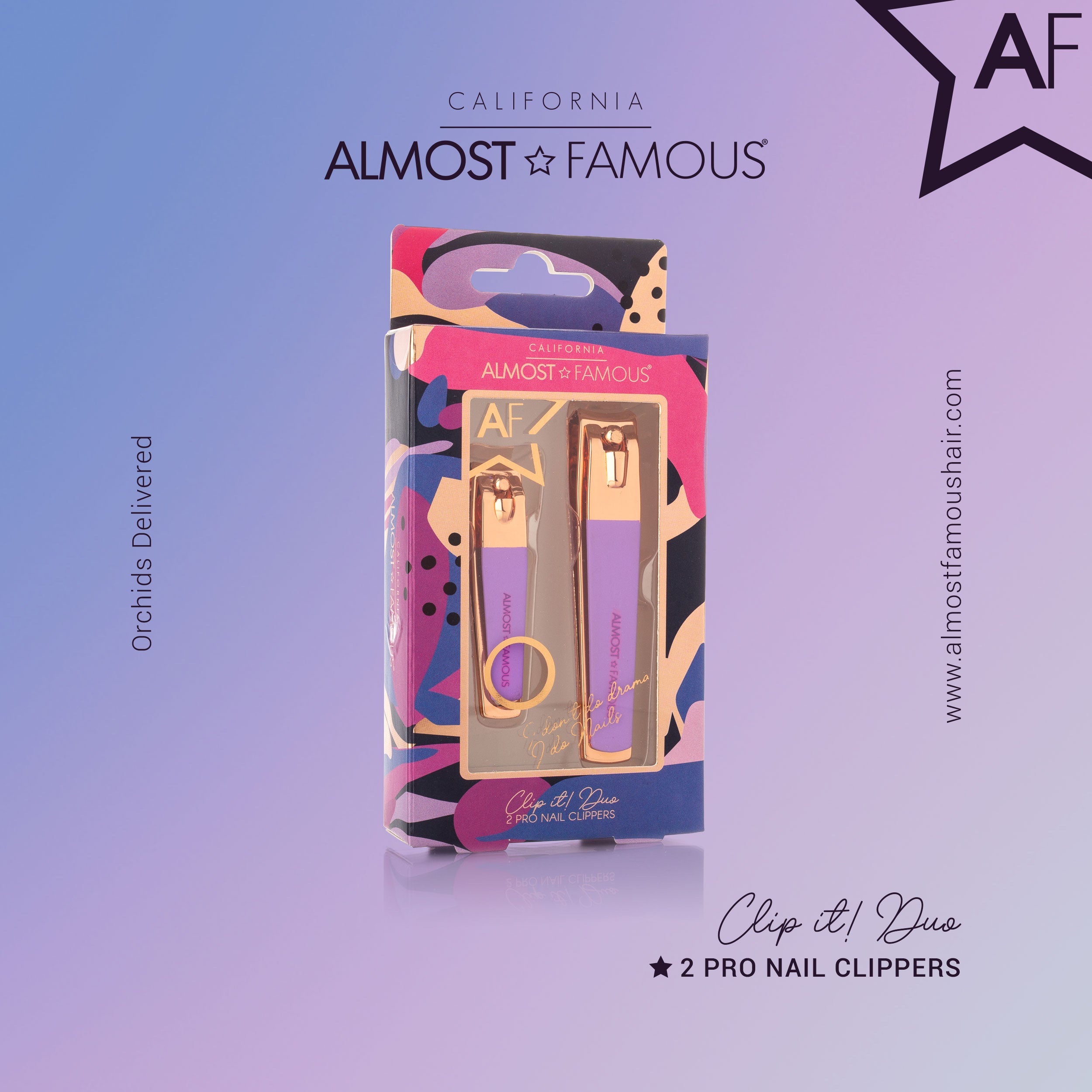 Almost Famous "Clip It" Rose Gold Nail Clipper Duo - Horizon Bliss