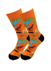 Sick Socks – Kangaroo ( Orange) – Casual Dress Socks - Horizon Bliss