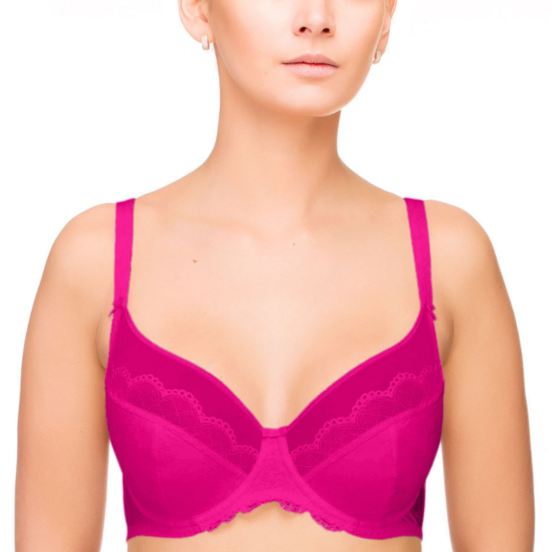 Full Figure Unlined Bra Lauma Vivian Pink - Horizon Bliss