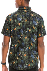 Hawaiian Print Button Down Shirt - Horizon Bliss