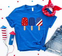 1351-4th of July Popsicles T-shirt - Horizon Bliss