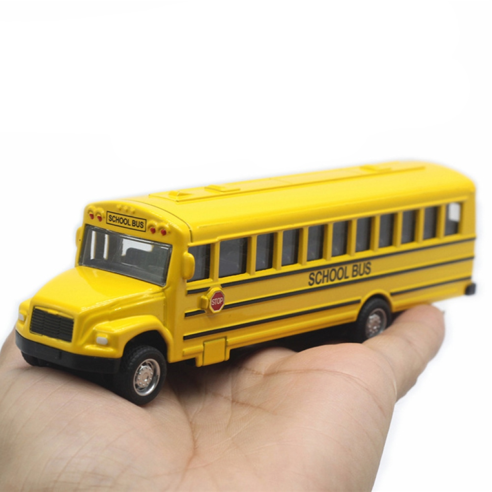 Alloy Inertial School Bus Model Car Model For Gifts Kids Boy Toys - Horizon Bliss