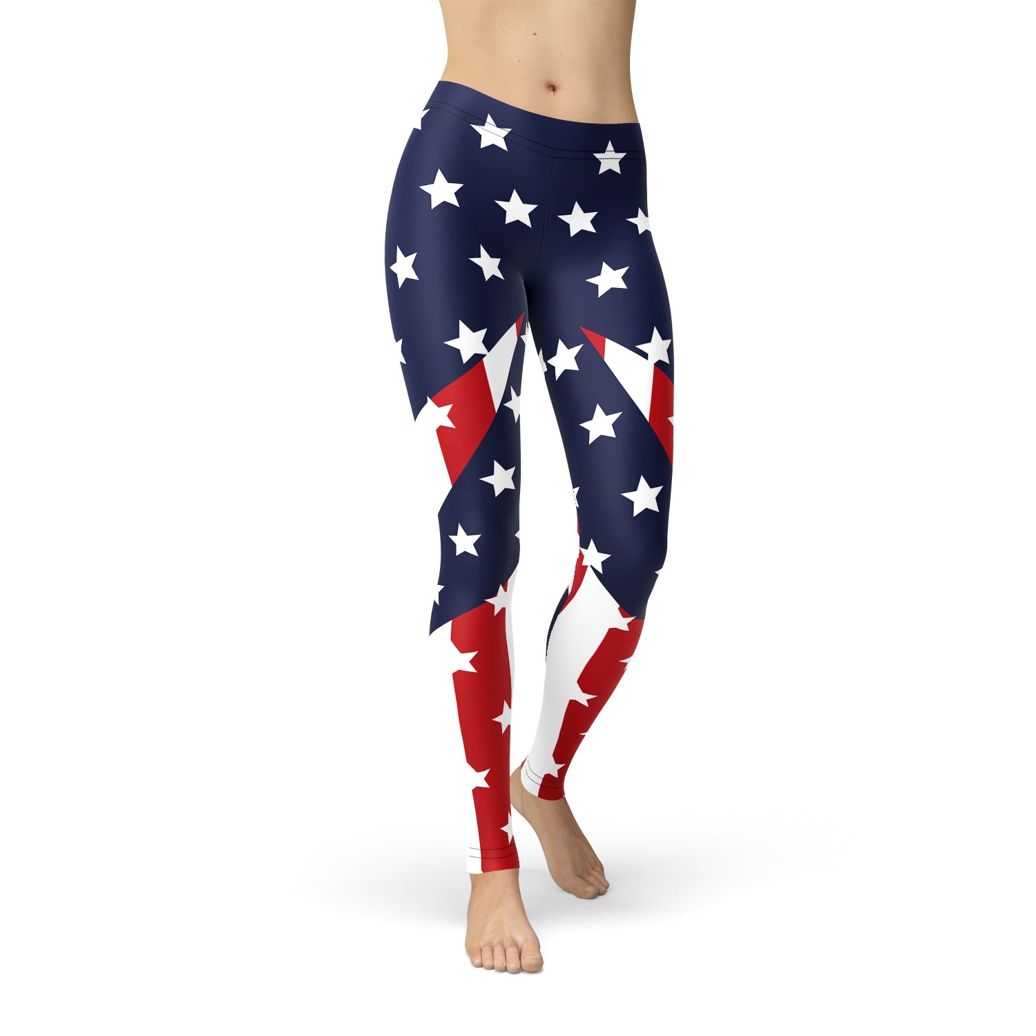 Womens American Flag Leggings - Horizon Bliss