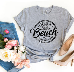 Life’s a Beach Enjoy The Waves T-shirt - Horizon Bliss