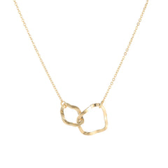 Womens Irregular Interlocking Circle Necklace - Horizon Bliss